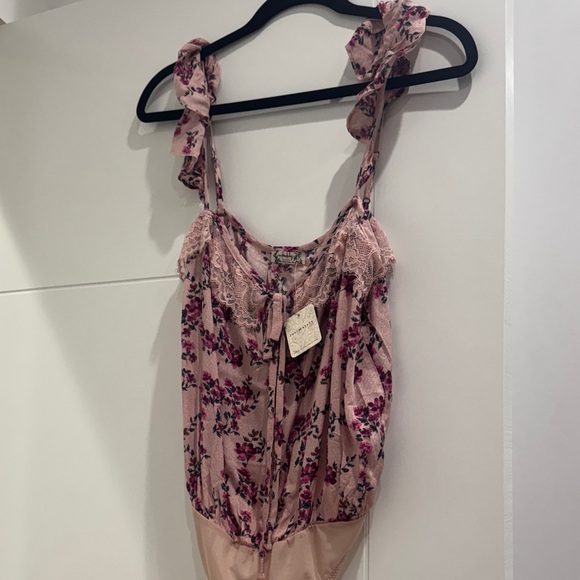 Free People Pink Floral Chemise - Picture 3 of 7